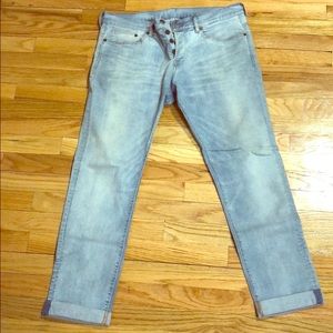 Light wash denim jeans